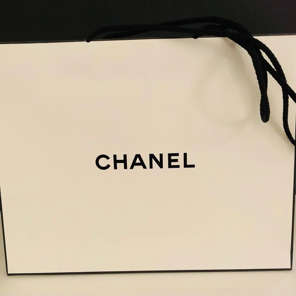 Authentic Chanel Gift Bags (2) & 1 Chanel Cloth Jewelry Bag With Pull String